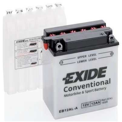 Baterie Moto Exide Conventional Motorbike & Sport Battery 12Ah 165A 12V EB12AL-A